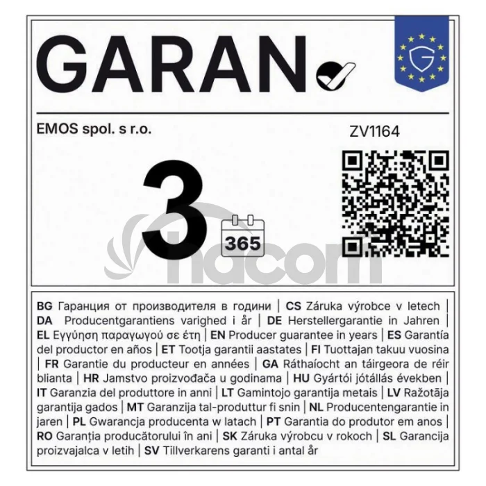 LED SVIETIDLO LORI VST. KR 4,5W 345LM IP65 CCT čierná