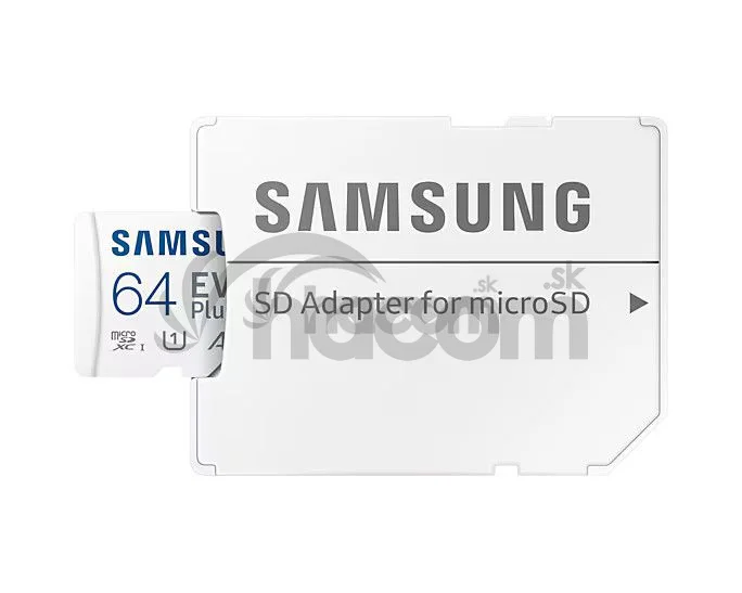 Samsung EVO Plus/micro SDXC/64GB/UHS-I U1 / Class 10/+ Adaptér/Biela MB-MC64SA/EU