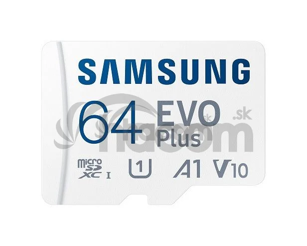 Samsung EVO Plus/micro SDXC/64GB/UHS-I U1 / Class 10/+ Adaptér/Biela MB-MC64SA/EU