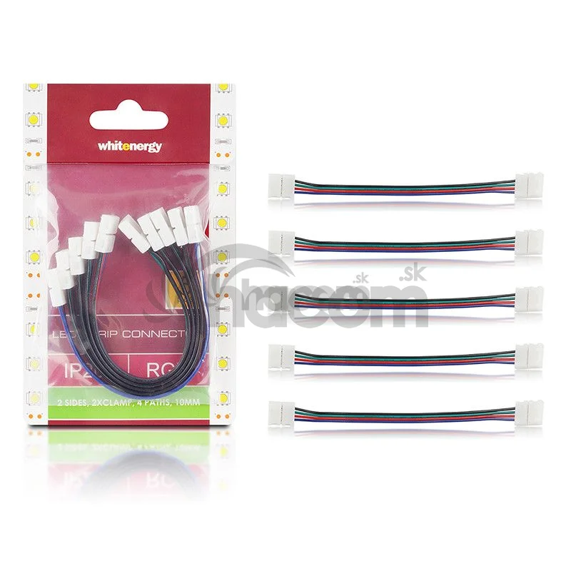 WE Spojka RGB LED pásku káblová 15cm 2x10mm / 4 5ks 09801