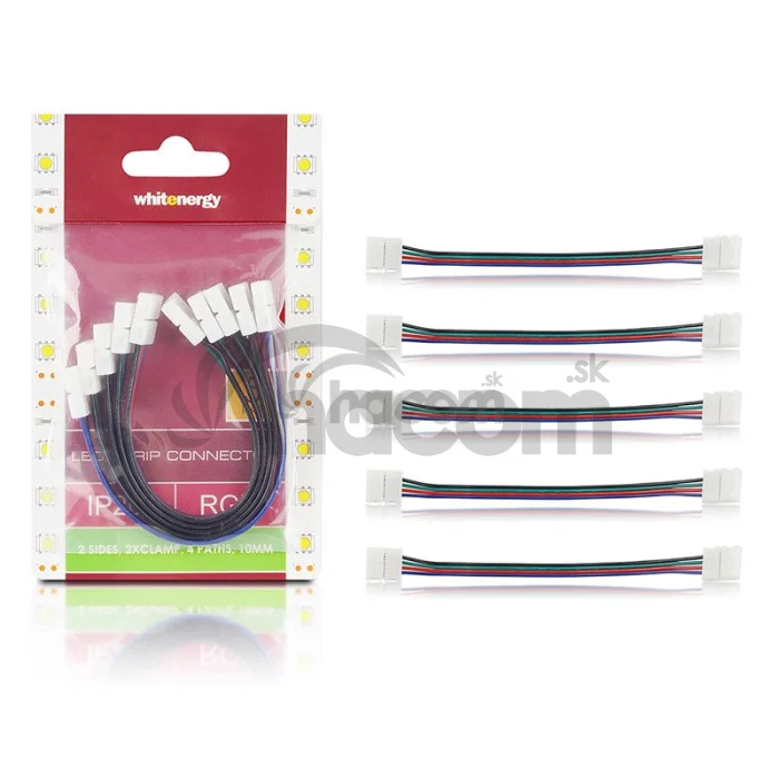 WE Spojka RGB LED pásku káblová 15cm 2x10mm / 4 5ks 09801