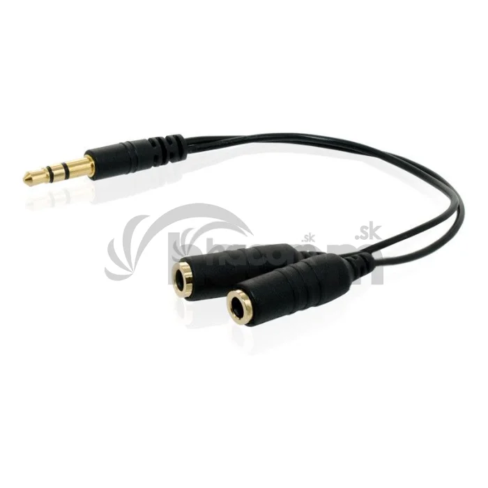 4World Audio Rozdvojka 3,5mm - 2x 3.5mm Black M/F 06868-OEM