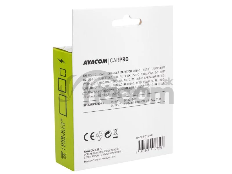 AVACOM CarPRO nabíjačka do auta s Power Delivery NACL-PD1X-KK