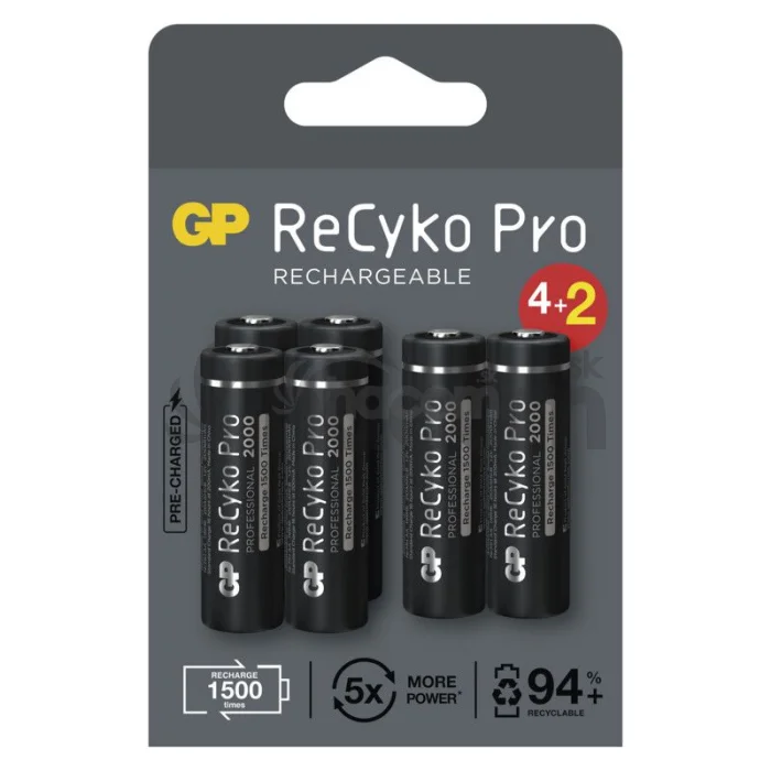 GP nabíjacie batérie ReCyko Pre AA (HR6) 4 + 2pp 1033226200