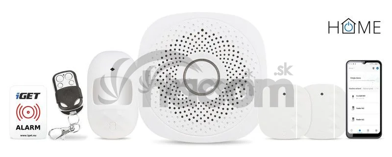 iGET HOME X1 - Inteligentný Wi-Fi alarm, v aplikácii aj ovládanie IP kamier a zásuviek, Android, iOS HOME X1