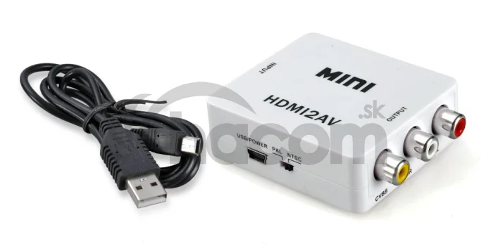 Prevodník HDMI na kompozitný signál a stereo zvuk