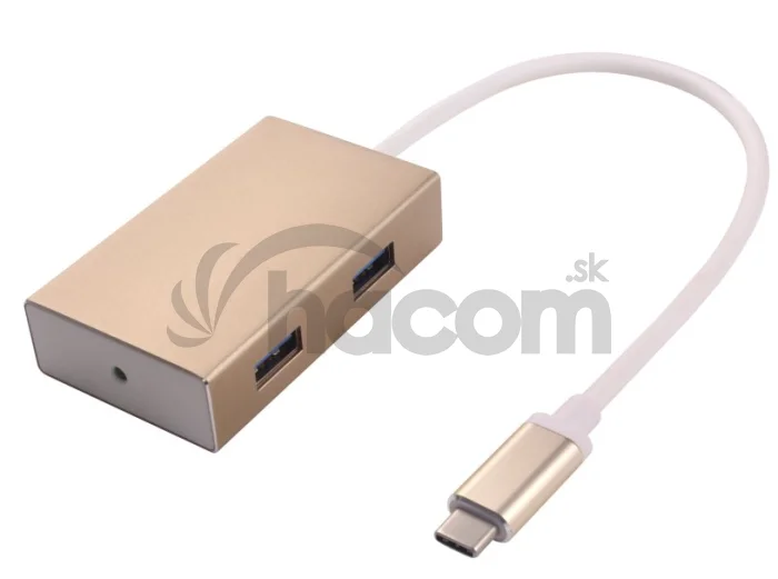 PremiumCord USB3.1 hub 4x USB3.0 hliníkové púzdro