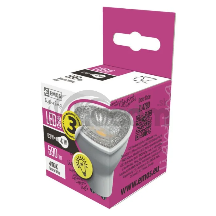 EMOS Led žiarovka Premium GU10 7W neutrálna biela ZL4780