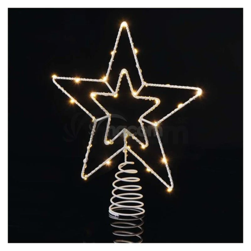 Standard LED spojovacia vianoč. hviezda, 28,5 cm, vonkaj. aj vnútor., teplá biela D1ZW01