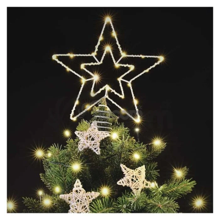 Standard LED spojovacia vianoč. hviezda, 28,5 cm, vonkaj. aj vnútor., teplá biela D1ZW01