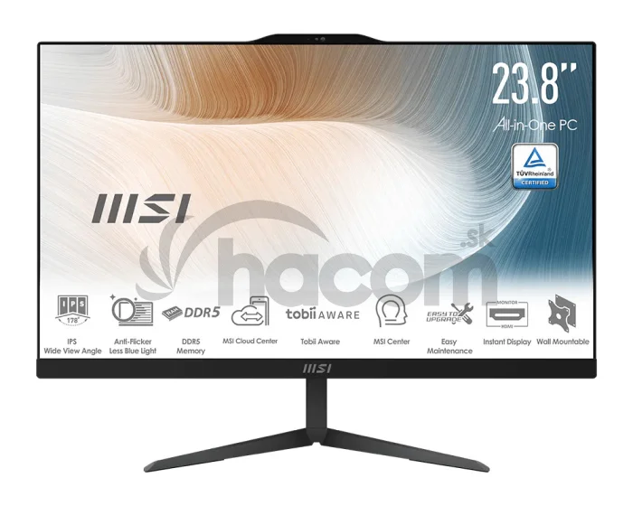 MSI Modern/AM242 1M-2298EU/23,8"/FHD/3-100U/8GB/512GB/Intel int/W11H/Čierna/3R