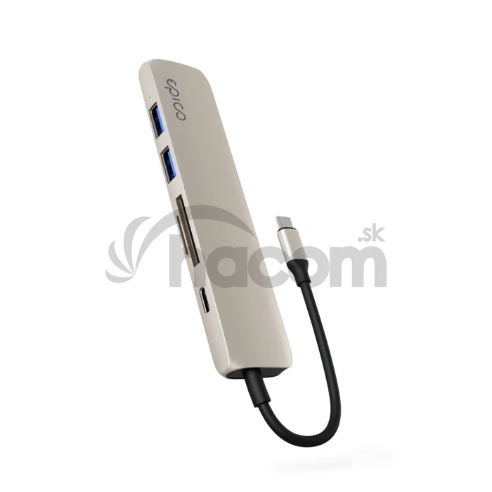 Epico 6v1 hliníkový USB-C 8K hub - hviezdna