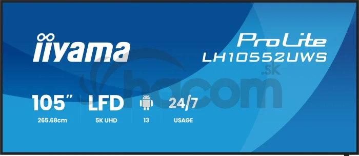 105" iiyama LH10552UWS-B1AG: IPS, 5K, USB-C, 24/7