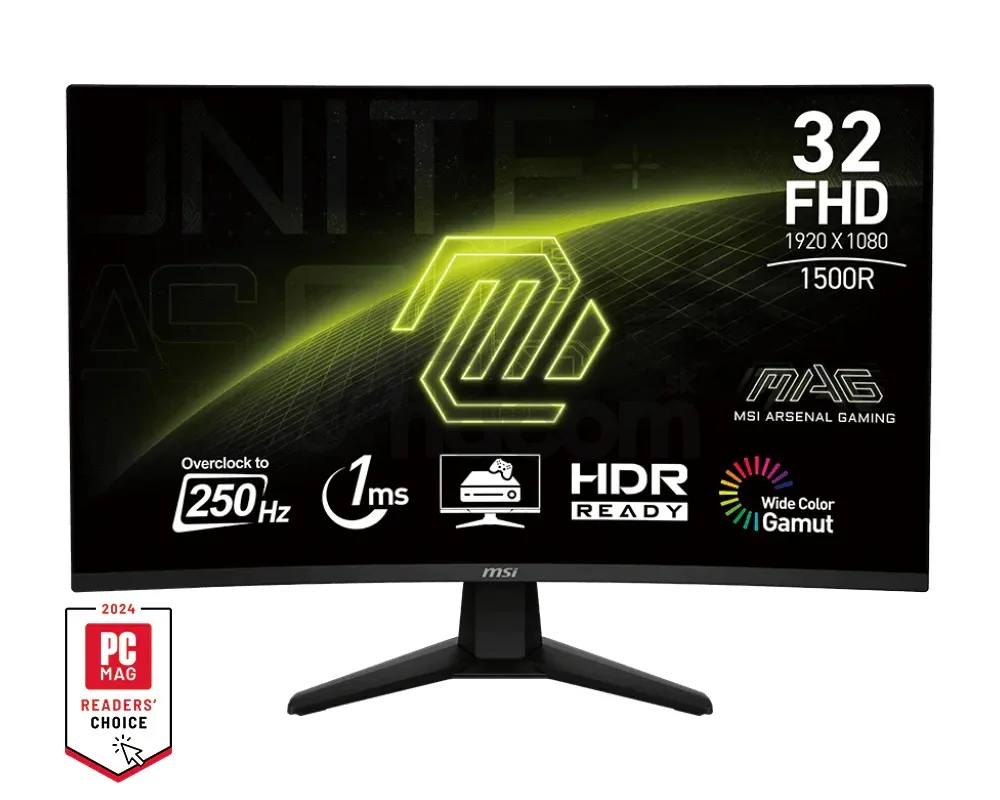 MSI MAG/32C6X/31,5"/VA/FHD/250Hz/1ms/Čierna/3R