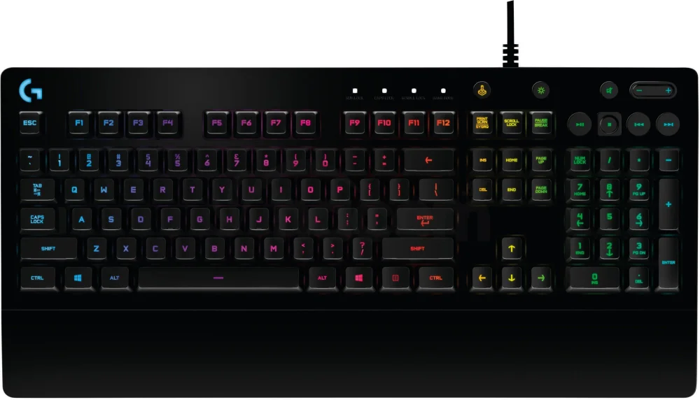 Logitech G213/Drôtová USB/US layout/Čierna
