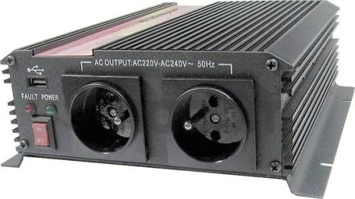 Menič napätia Carspa CAR1KU-12 12V/230V+USB 1000W, modifikovaná sínus