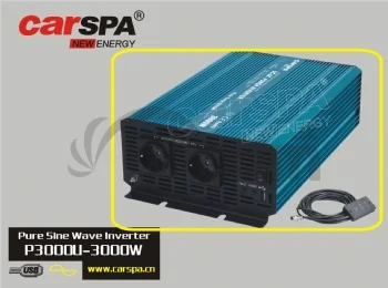 Menič napätia Carspa P3000U-12 12V/230V+USB 3000W, čistá sínusovka