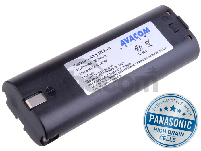 Batéria AVACOM MAKITA 7000 Ni-MH 7,2 V 3000mAh, články PANASONIC