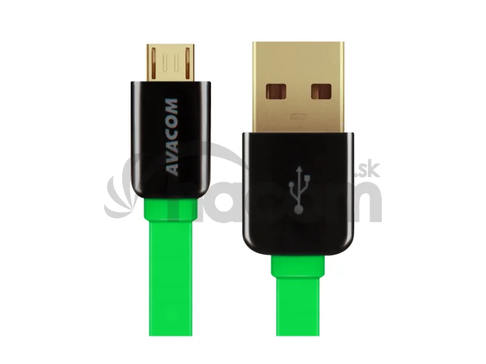 Kábel AVACOM MIC-40G USB - Micro USB, 40cm, zelená