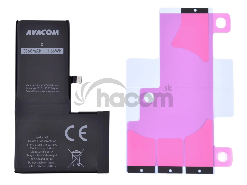 AVACOM batéria pre Apple iPhone X - vysokokapacitný, Li-Ion 3,81 V 3060mAh (náhrada 616-00346)