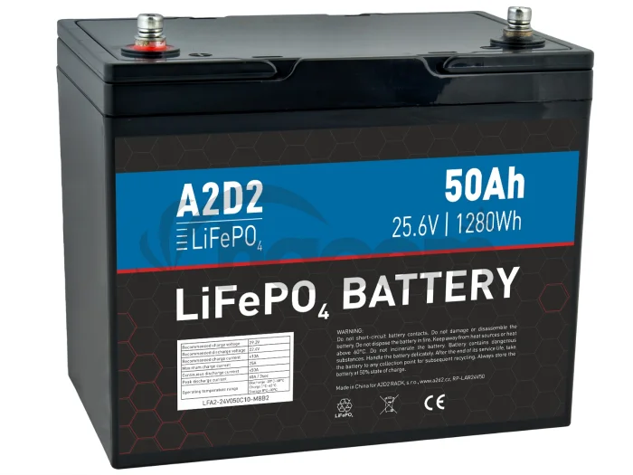 A2D2 batéria LiFePO4 25,6V 50Ah M8
