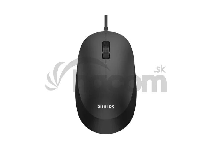 Philips SPK7207BL/Kancelárska/Optická/1 200 DPI/Drôtová USB/Čierna