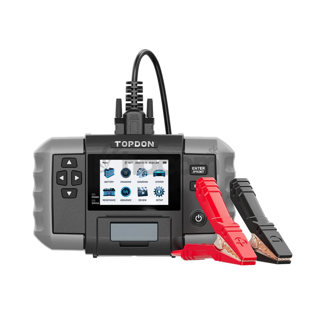 TOPDON Tester autobatérií BT600P/3,5" displej/5200mAh/6V,12V,24V