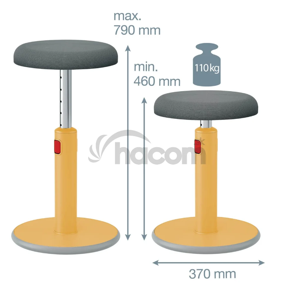 Leitz Ergo Cosy ergonomická balančná stolička, žltá