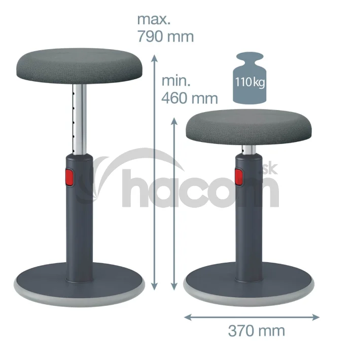 Leitz Ergo Cosy ergonomická balančná stolička, šedá