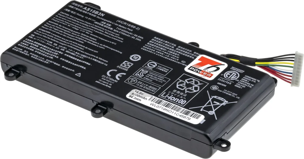 Batéria T6 Power pre Acer Predator 15 G9-591, G9-592, 17 G9-791, G9-792, 6000mAh, 88Wh, 8cell