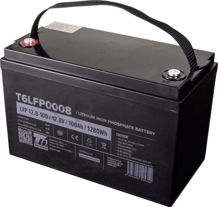 Batéria T6 Power LiFePO4, 12.8V, 100Ah, 1280Wh, Bluetooth, T16