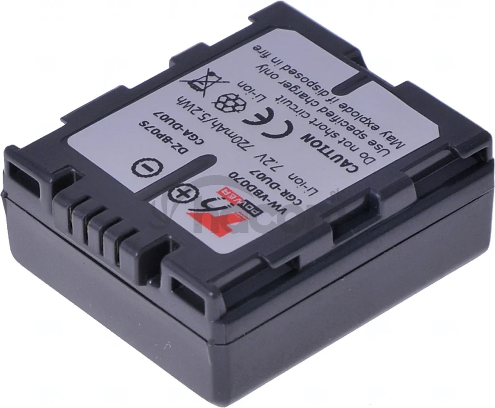 Batéria T6 Power pre Panasonic VW-VBD070, CGA-DU07, CGR-DU07, Hitachi DZ-BP07S, 720mAh, 5,2Wh