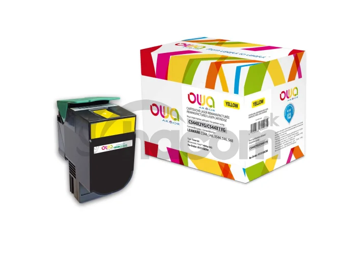 OWA Armor toner kompatibilný s Lexmark C544X2YG, 4000st, žltá/yellow