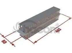 Vyväzovací panel 2U 19" obojstranná plast. lišta čierny