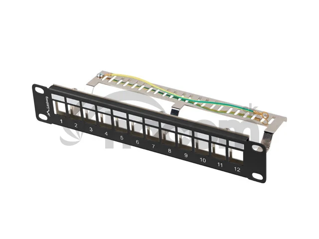 LANBERG PATCH PANEL 12 PORTOV 1U 19" FTP PRO MODULY KEYSTONE ČIERNY V2