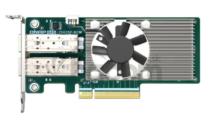 QNAP QXG-25G2SF-BCM Dual port na 25GbE Network adaptér; 2 x SFP28; Broadcom 57504 controller