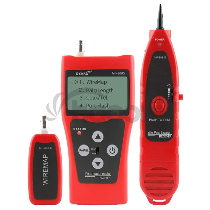 W-star Tester káblov RJ45 WSNF308S UTP RJ11, BNC, USB detektor káblov, diagnostika, LCD