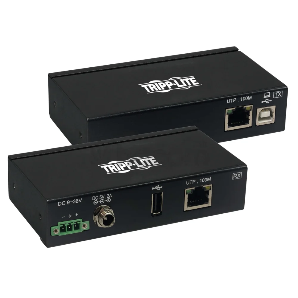 Extender, 1-port USB 2.0 cez Cat6, ESD ochrana, PoC, priemyselný, možnosť montáže, 100mm