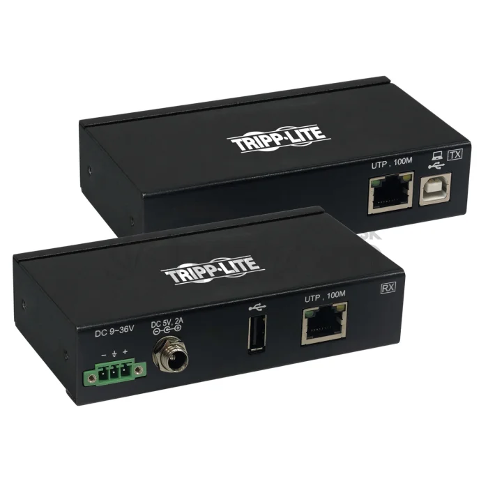 Extender, 1-port USB 2.0 cez Cat6, ESD ochrana, PoC, priemyselný, možnosť montáže, 100mm