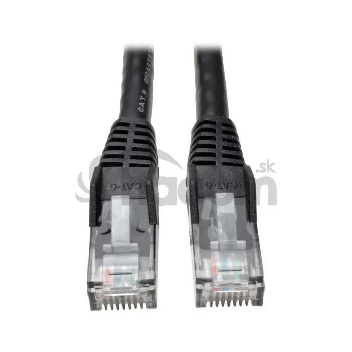 Ethernetový kábel Cat6 Gigabit Snagless Molded (UTP) (RJ45 Samec/Samec), čierna, 3.05m