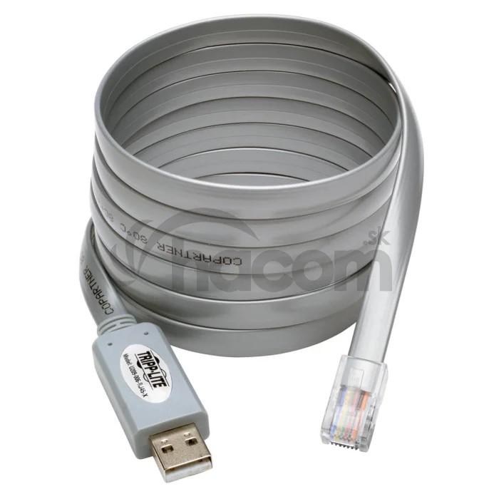 Adaptér USB-A/RJ45, kompatibilný s Cisco, 250Kb/s (Samec/Samec), sivý kábel 1.83m