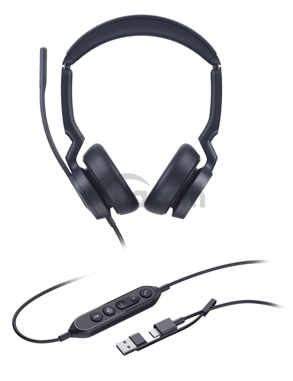 Yealink UH46 Dual UC USB-C/A, náhlavná súprava