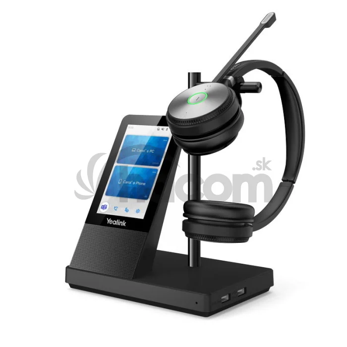 Yealink WH66 Dual DECT základňa s dotykovým LCD a náhlavnou súpravou na obe uši