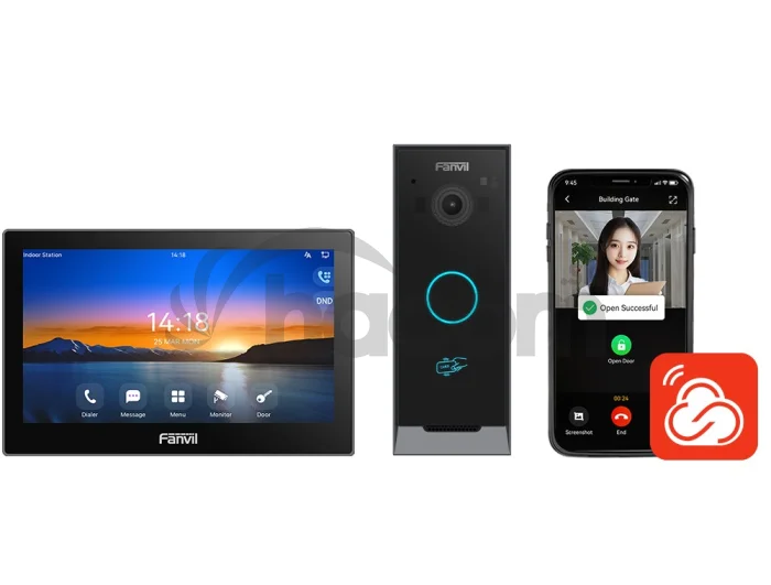 Fanvil VIK-01, video interkom kit (dotyková stanica i504W + interkom i60 + app), Wi-Fi, 7", PoE
