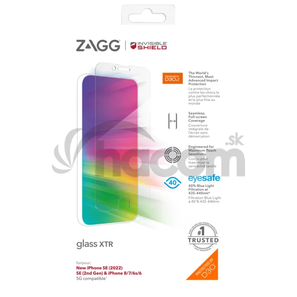 ZAGG Invisible Shield XTR sklo iPhone SE/6/7/8