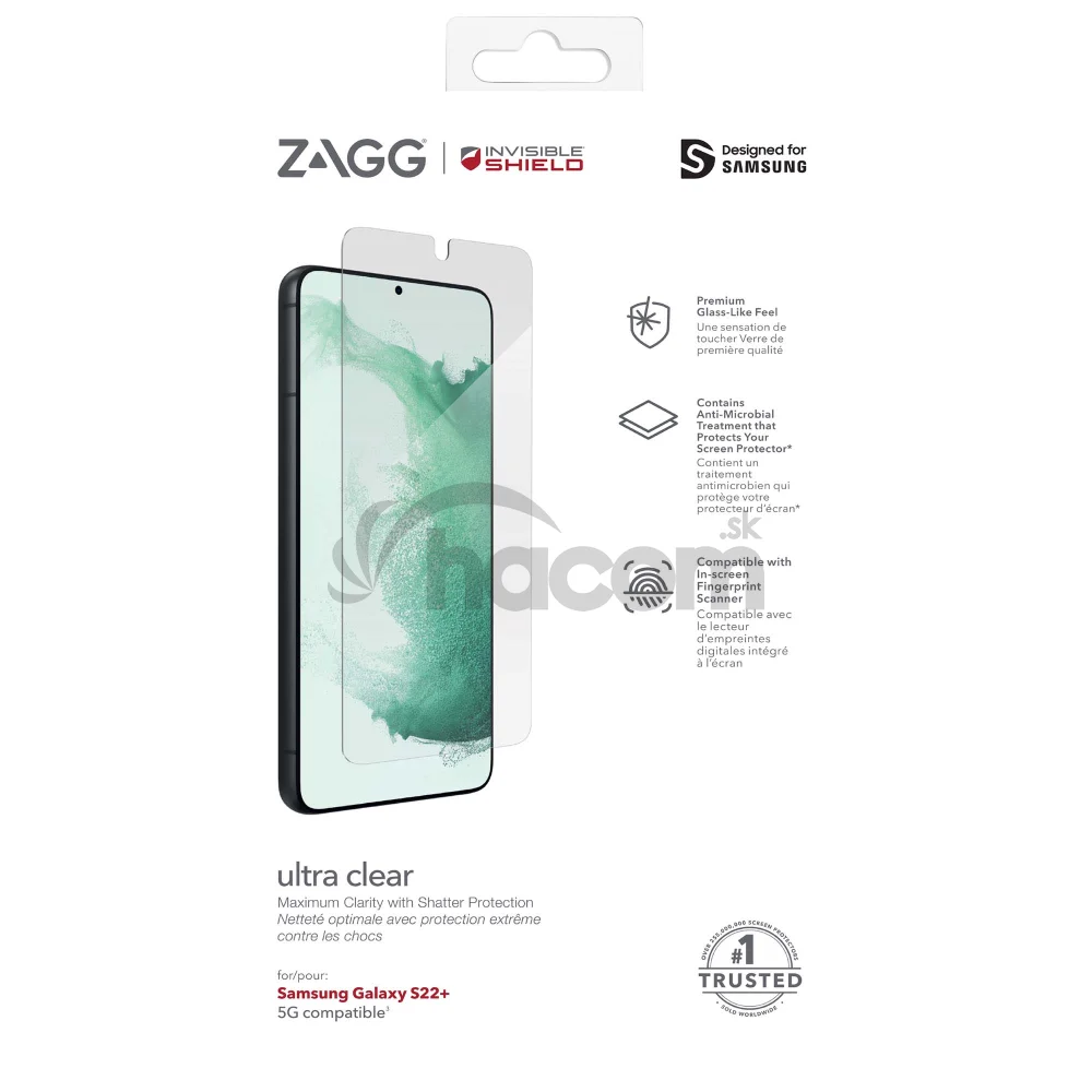 ZAGG Invisible Shield Ultra Clear + fólia Samsung Galaxy S22 + 5G