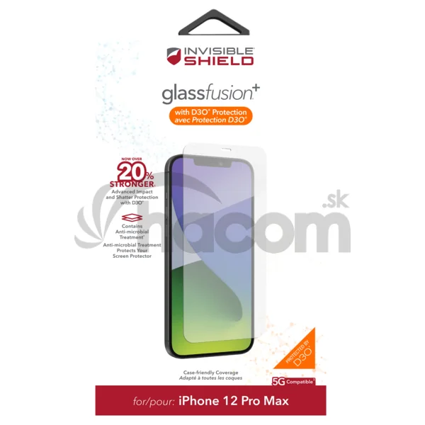 ZAGG Invisible Shield Fusion + D3O hybridné sklo iPhone 12 Pro Max