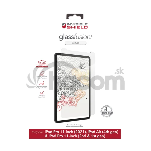 ZAGG Invisible Shield Fusion + Canvas hybrid. sklo iPad Air 4/11 Pro