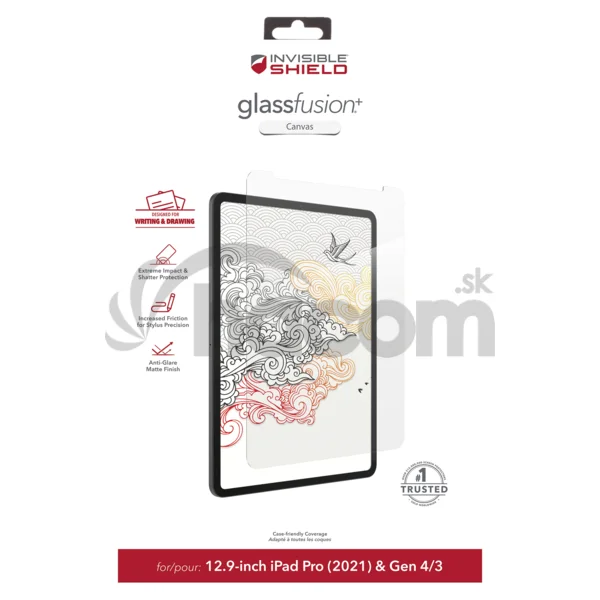 ZAGG Invisible Shield Fusion + Canvas hybridné sklo iPad Pro 12.9 CF
