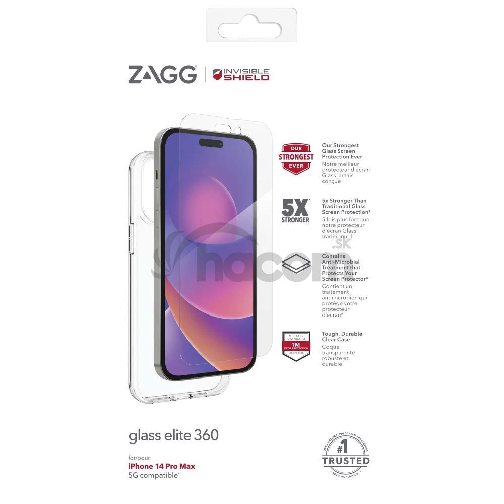 ZAGG Invisible Shield Elite 360 ° sklo + kryt iPhone 14 Pro Max